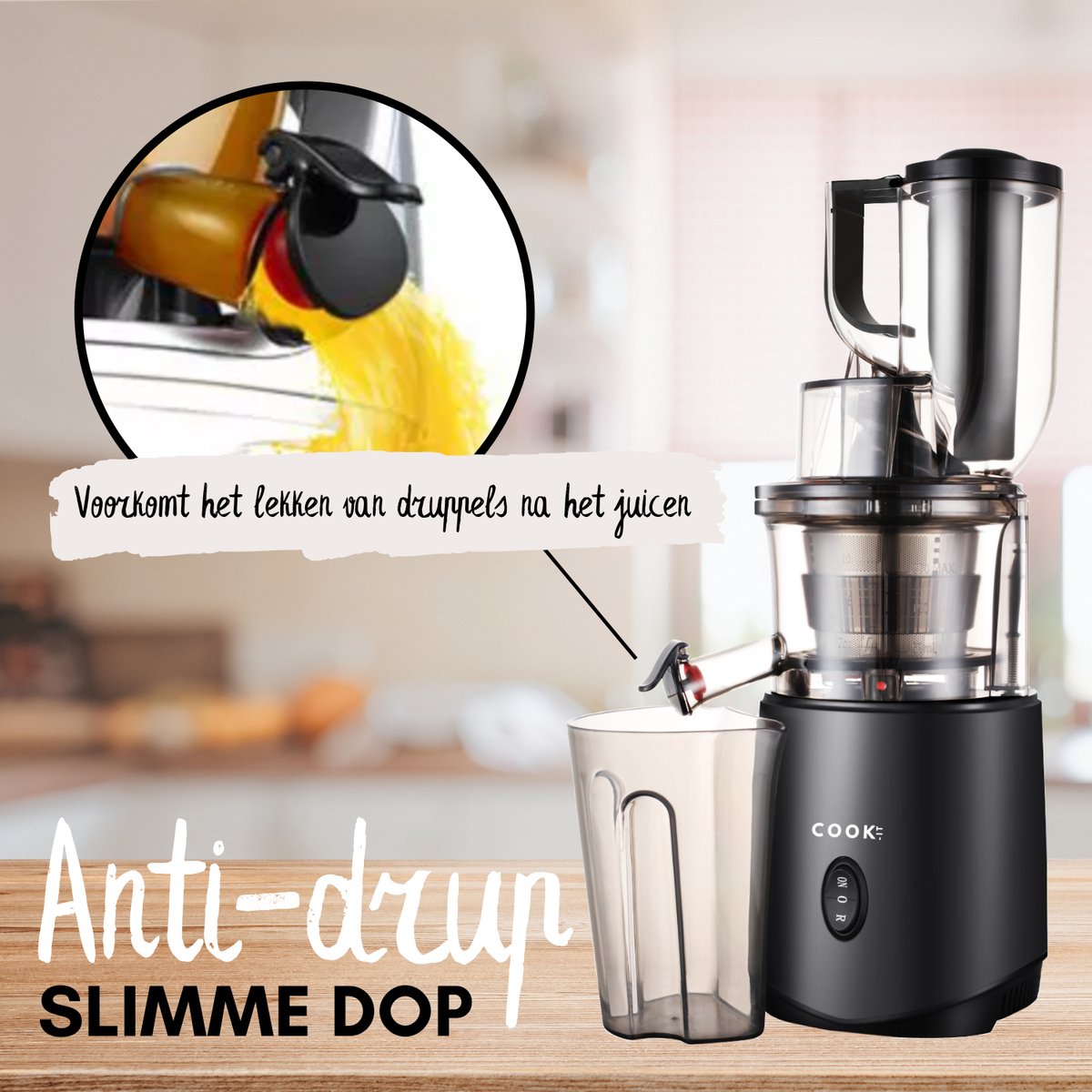 COOK-IT Slowjuicer XL - Maak de zuiverste vitaminesapjes!