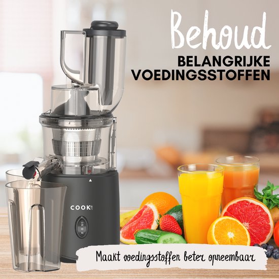 COOK-IT Slowjuicer XL - Maak de zuiverste vitaminesapjes!