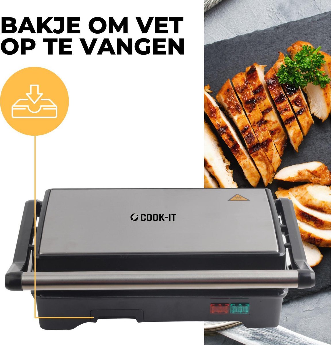 COOK-IT Tosti Apparaat met Anti-Aanbaklaag