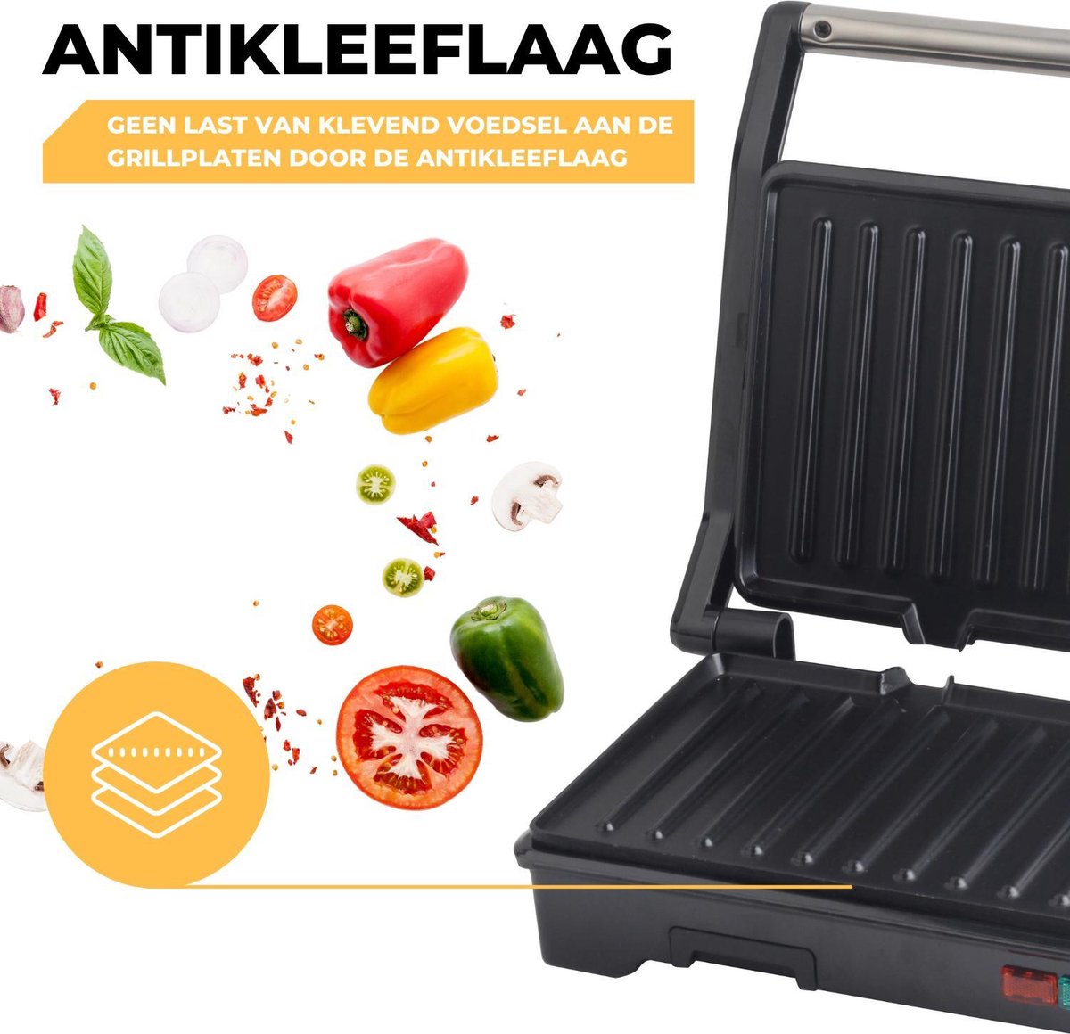 COOK-IT Tosti Apparaat met Anti-Aanbaklaag