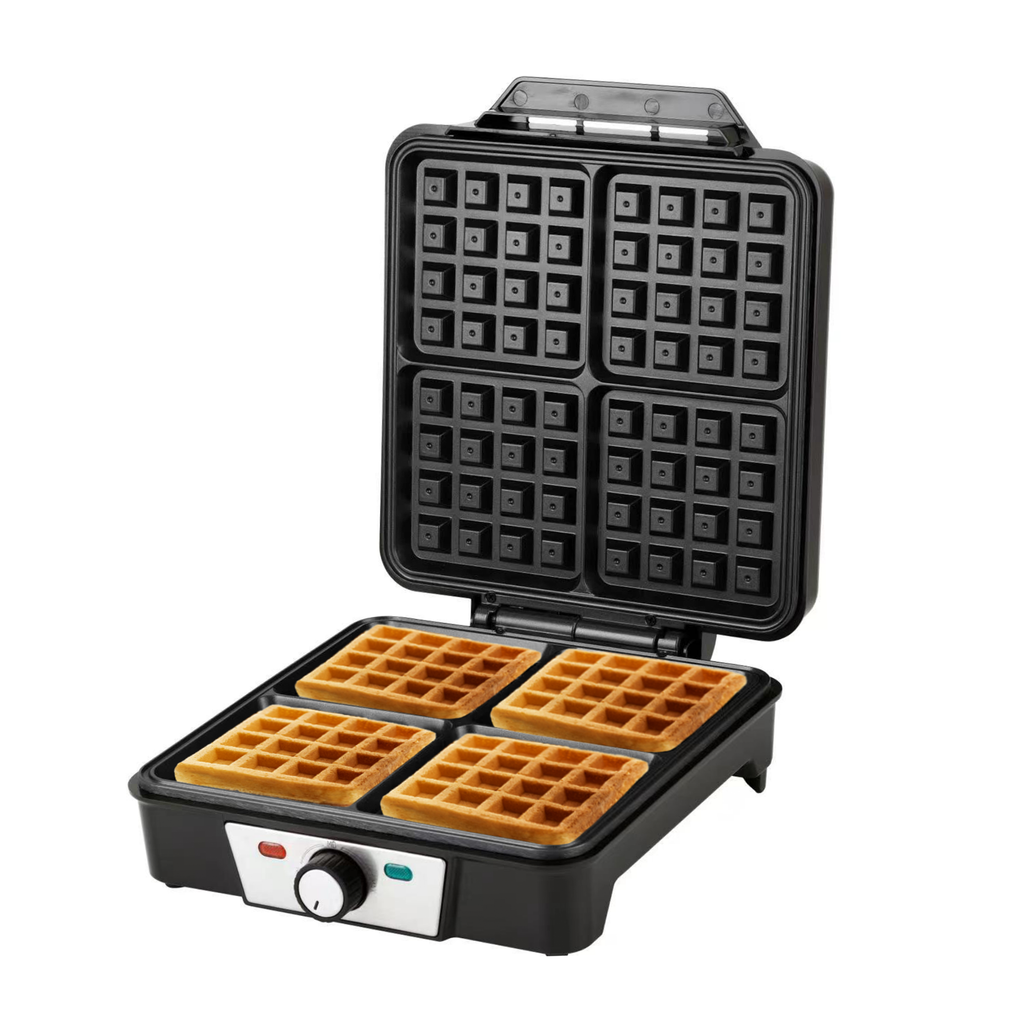 COOK-IT Wafelijzer - Bak vier wafels tegelijk, Waffle Party!